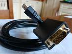 Vga naar Hdmi kabel, ca. 1.50cm, Computers en Software, Pc- en Netwerkkabels, Ophalen of Verzenden, Nieuw