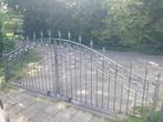 gegalvaniseerd sierhekwerk c.a. 35 meter, Tuin en Terras, Tuinhekken en Hekwerk, Ophalen, Met poort, Gebruikt, Sierhekwerk