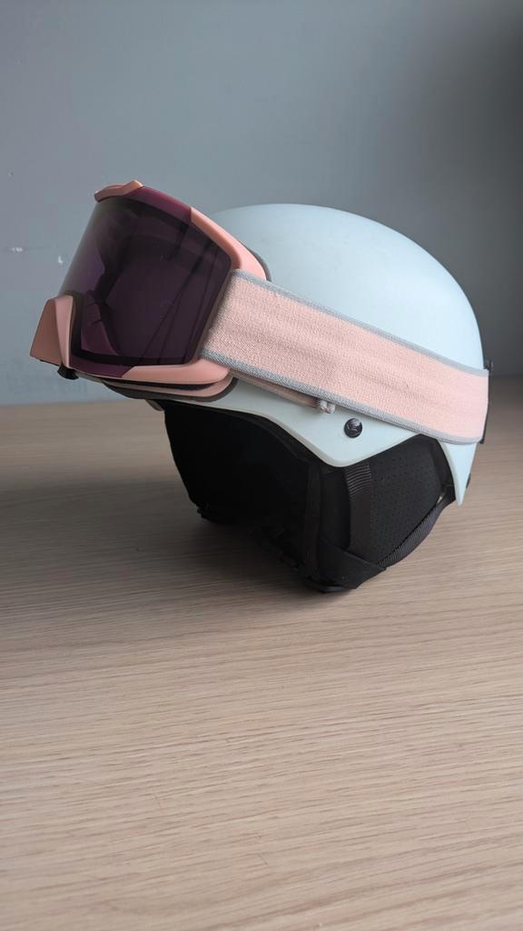 Salomon ski helm + bril, maat M 56-59, Sport en Fitness, Skiën en Langlaufen, Zo goed als nieuw, Overige typen, Overige merken