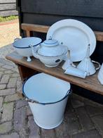 Partij wit emaille, Antiek en Kunst, Antiek | Emaille, Ophalen of Verzenden