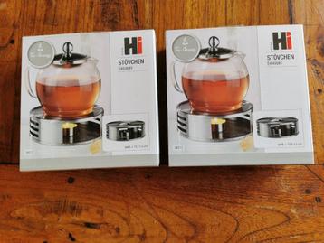 2 Nieuwe Thee warmers inclusief theelicht houder.  beschikbaar voor biedingen