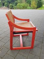 Design rode houten eetkamerstoel, Ophalen