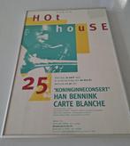 ingelijste poster affiche jazz concert Han Bennink vintage, Verzamelen, Posters, Rechthoekig Staand, Met lijst, Ophalen of Verzenden