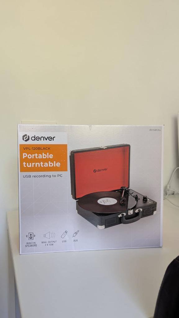 Denver VPL-120B BLACK (Als nieuw), Audio, Tv en Foto, Platenspelers, Nieuw, Platenspeler, Overige merken, Ophalen of Verzenden