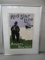Affiche - Red Star Line - Anvers New York, Antiek en Kunst, Ophalen of Verzenden