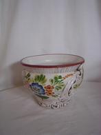 Vintage Italiaanse aardewerk bloempot 01516/15, Tuin en Terras, Bloempotten, Gebruikt, Rond, Binnen, Ophalen of Verzenden