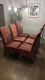 GRATIS af te halen 6 gestoffeerde eetkamer stoelen, Huis en Inrichting, Minder dan 50 cm, Gebruikt, Minder dan 75 cm, Ophalen of Verzenden
