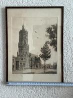 Prachtige ets van kerktoren te Elst Gld, Huis en Inrichting, Ophalen, Zo goed als nieuw