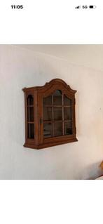 Eiken Wandvitrine kastje, Ophalen, 50 tot 100 cm, Minder dan 100 cm, 25 tot 50 cm
