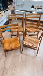 4x antieke houten vintage  klapstoelen, Antiek en Kunst, Antiek | Meubels | Stoelen en Banken, Ophalen