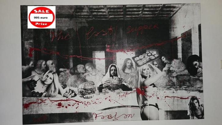 Het Laatste Avondmaal MEGA GROOT van Fabian  200 cm, Antiek en Kunst, Kunst | Schilderijen | Klassiek, Ophalen