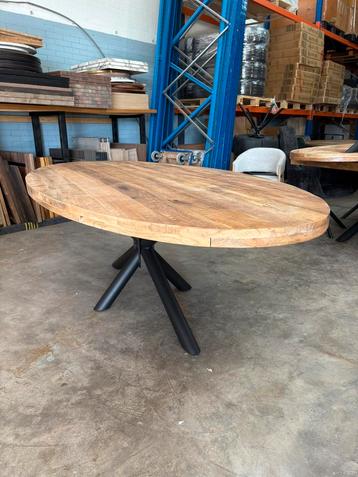Eettafel mangohout nieuw ovaal 240x120 cm beschikbaar voor biedingen