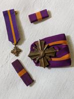 Complete set Mobilisatie-Oorlogskruis minatuur batons doosje, Ophalen of Verzenden, Landmacht, Nederland, Lintje, Medaille of Wings