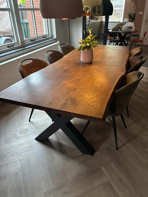 Eettafel Eikenhout, Huis en Inrichting, Tafels | Eettafels, Zo goed als nieuw, 100 tot 150 cm, Vijf personen of meer, Rechthoekig