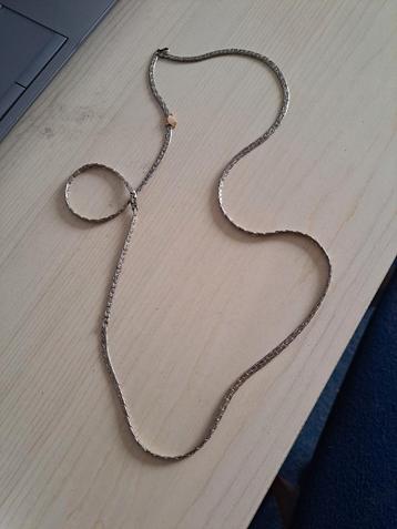 Zilverkleurige ketting beschikbaar voor biedingen