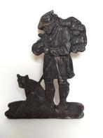 Gietijzeren plaquette man met  hond, Ophalen
