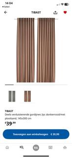 Tibast gordijn rood/bruin nieuw, Ophalen, Zo goed als nieuw, Rood, 200 cm of meer