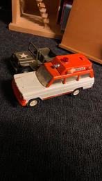 2x Tonka auto’s blik | ambulance & jeep, Hobby en Vrije tijd, Modelauto's | 1:18, Ophalen of Verzenden, Gebruikt, Auto, Overige merken