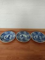 3 Delfts blauwe  borden., Antiek en Kunst, Antiek | Wandborden en Tegels, Ophalen of Verzenden