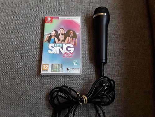 Nintendo Switch Game Let's Sing 2022 + Microfoon, Spelcomputers en Games, Games | Nintendo Switch, Zo goed als nieuw, Muziek, 3 spelers of meer