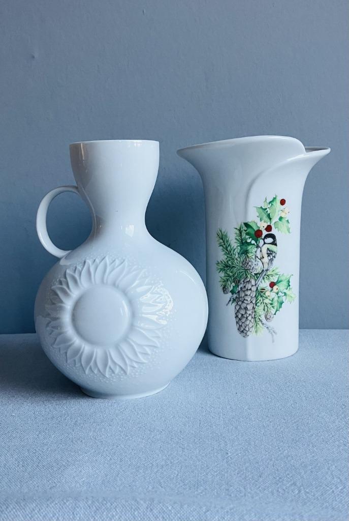 AK Kaiser Fenton Bone China vintage porseleinen (kerst)vazen, Antiek en Kunst, Antiek | Keramiek en Aardewerk, Ophalen of Verzenden