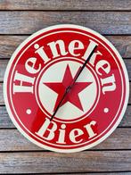 Emaille horloge Heineken, Ophalen, Gebruikt, Reclamebord