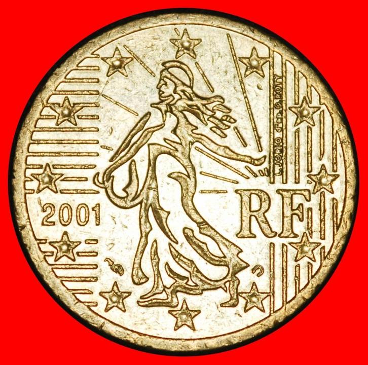 Ⰿ SOWER ERROR (1999-2006): FRANCE 50 CENTS 2001 NORDIC GOLD!, Postzegels en Munten, Munten | Europa | Euromunten, Losse munt, 50 cent