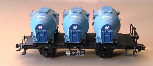 MäRKLIN H0 48158 Insider Wagen 2008 3 blauwe KNORR container, Hobby en Vrije tijd, Modeltreinen | H0, Gebruikt, Wagon, Wisselstroom