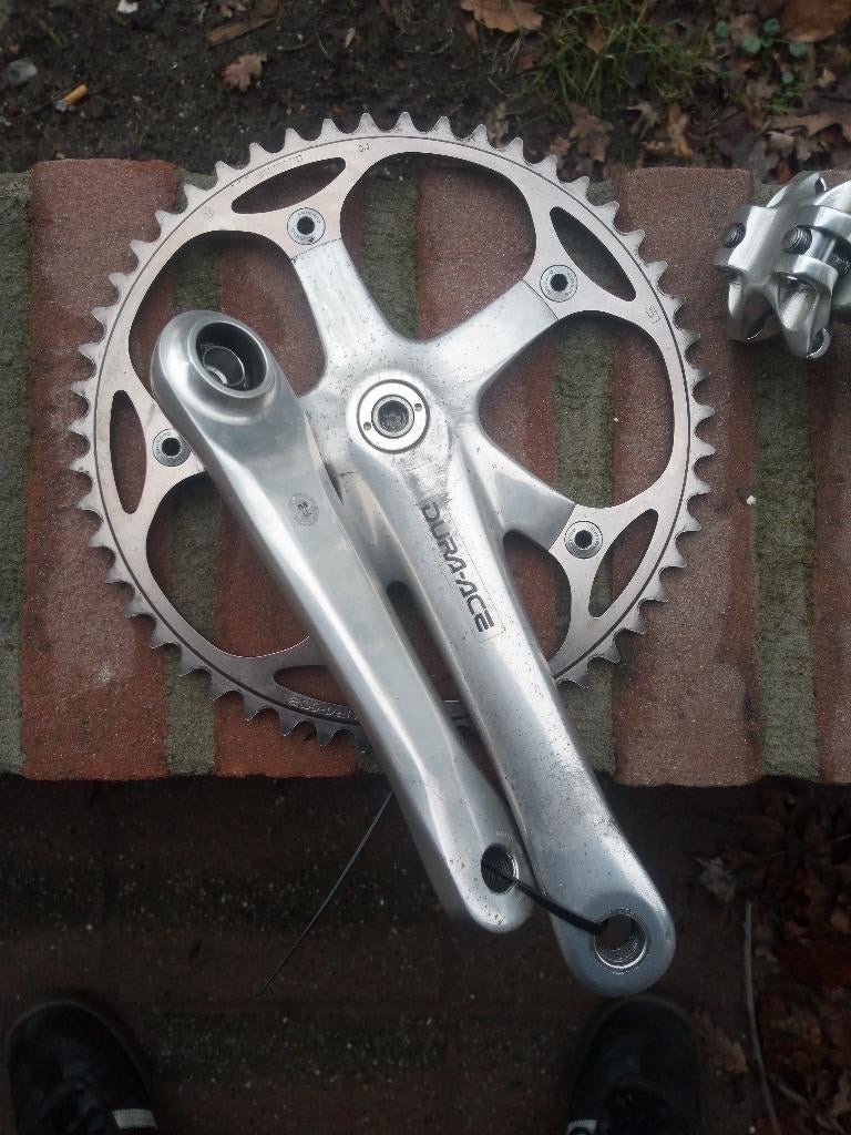 Shimano dura ace track NJS onderdelen / Track parts, Fietsen en Brommers, Fietsonderdelen, Zo goed als nieuw, Crankstel of Pedalen