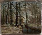 Schilderijtje, landschap, Thomas van Wissen, houten paneel, Antiek en Kunst, Ophalen of Verzenden