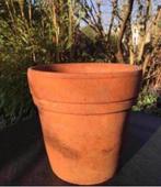 Oud Hollandse Terracotta Bloempot - Handwerk 22,5cm, Tuin en Terras, Bloempotten, Gebruikt, Rond, Minder dan 40 cm, Terracotta