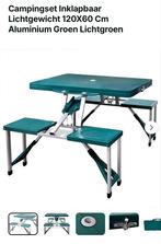Inklapbare Campingtafel met 4 Krukjes - Zo Goed Als Nieuw!, Caravans en Kamperen, Kampeermeubelen, Ophalen of Verzenden, Zo goed als nieuw