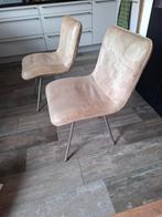 4 Eetkametstoelen Buffel Leer Beige, Gebruikt, Overige kleuren, Leer, Ophalen of Verzenden