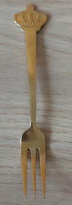 GOUD VORKJE MET KROONTJE*VORK MET KROON*, Verzenden, Zo goed als nieuw, Rvs of Chroom, Los bestek