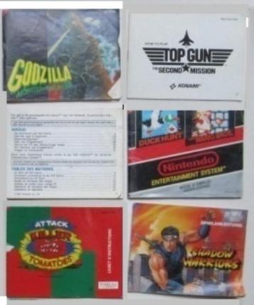 Nintendo NES boekjes handleiding beschikbaar voor biedingen