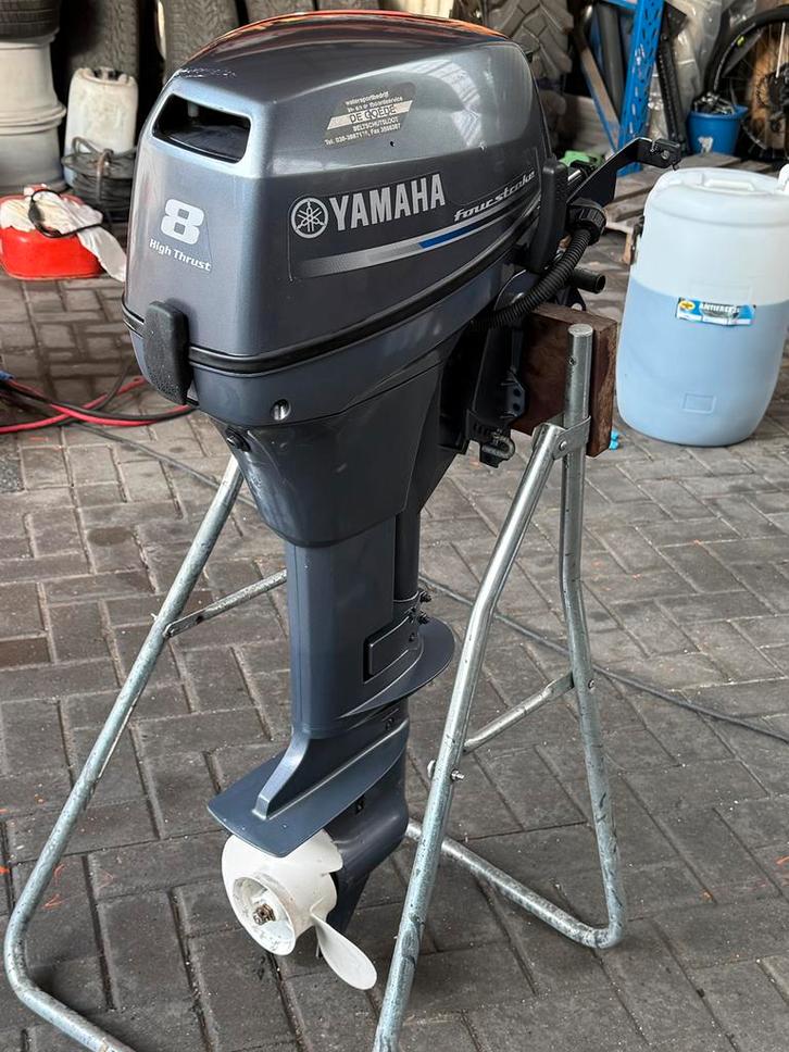 Yamaha 8pk high thrust werkmotor. XL Langstaart. Handstart, Watersport en Boten, Buiten- en Binnenboordmotoren, Gebruikt, Benzine