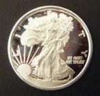 1 Gram puur .999 fijn Zilver baartje,USA Liberty Eagle munt!, Verzenden, Zilver