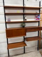 Systeem wand kast Cadovius teak jaren 60 Royal €1095 retro, Gebruikt, Met deur(en), 150 tot 200 cm, Teakhout