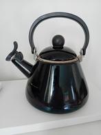 Le Creuset fluitketel zwart, 1 tot 2 liter, Ophalen of Verzenden, Gebruikt
