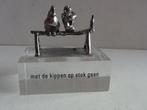 Miniatuur zilver S7c man kip op stok zilveren miniaturen, Verzenden, Zilver