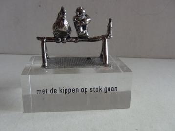 Miniatuur zilver S7c man kip op stok zilveren miniaturen beschikbaar voor biedingen