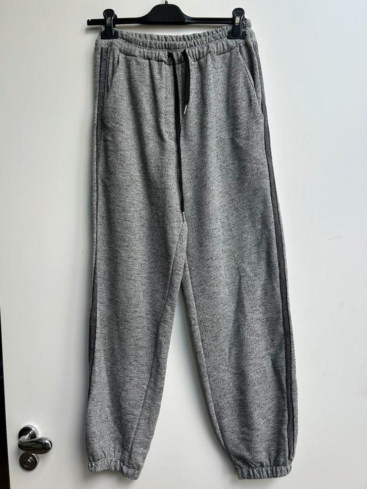 LUMINA lichtgrijze jogging met bies mt S/M, Kleding | Dames, Broeken en Pantalons, Nieuw, Grijs, Lang, Verzenden