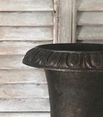 Franse gietijzeren Louvre vaas tuinvaas klassiek, Tuin en Terras, Tuinvazen, Ophalen of Verzenden, Gebruikt