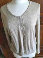 Zand kort ajour vestje van La Fee Maraboutee L 42, La Fee Maraboutee, Verzenden, Beige, Maat 42/44 (L)