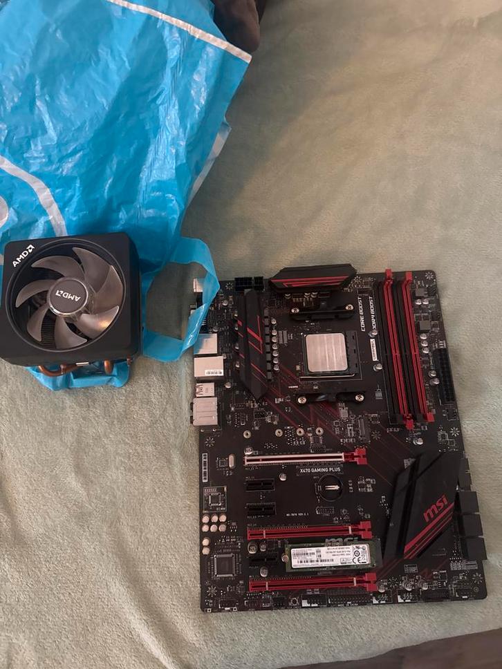 Gaming pc zonder case: Ryzen 5 2600X, MSI X470, 256GB SSD, Computers en Software, Moederborden, Gebruikt, AMD, DDR4, Ophalen of Verzenden