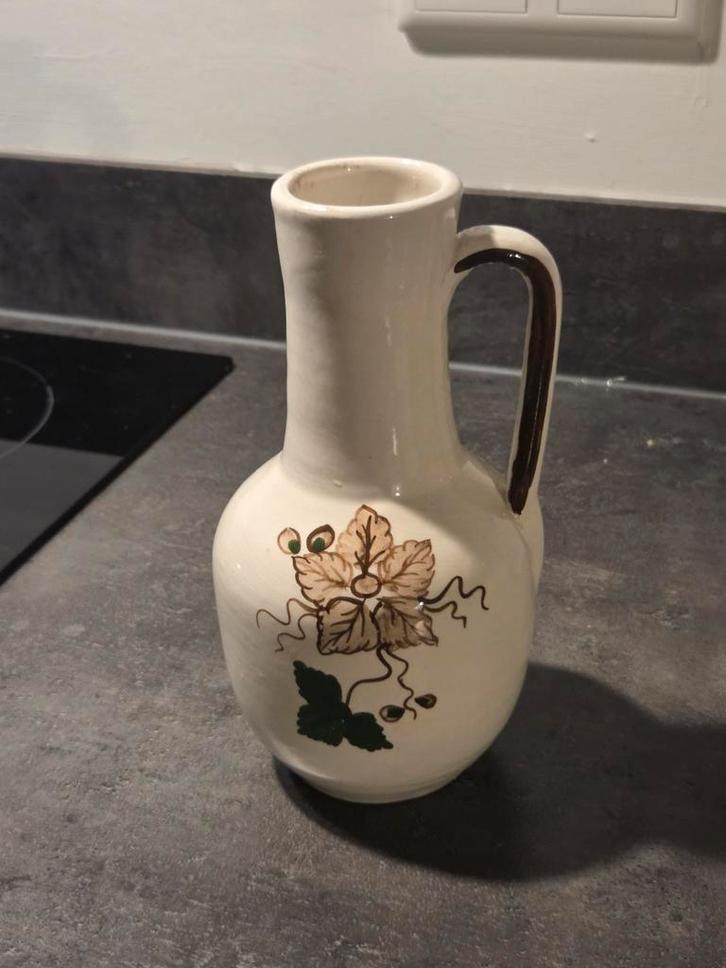 Vintage Keramische Kan met Druivenmotief, Huis en Inrichting, Woonaccessoires | Vazen, Ophalen of Verzenden