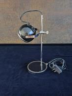 Vintage - Tafellamp - Bureaulamp - Zwart - Eyeball lamp, Gebruikt, Vintage, Ophalen of Verzenden, Metaal