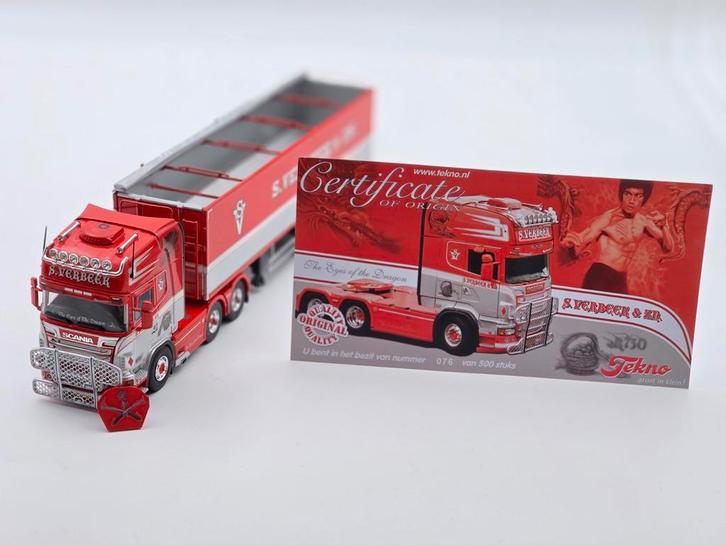Tekno - Scania R730 S. Verbeek, Hobby en Vrije tijd, Modelauto's | 1:50, Zo goed als nieuw, Bus of Vrachtwagen, Tekno, Ophalen of Verzenden