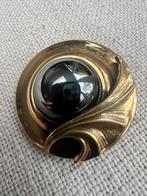 ERMANI BULATTI VINTAGE MODERNIST GOUD KOPER KLEURIGE BROCH, Sieraden, Tassen en Uiterlijk, Overige materialen, 4 tot 7 cm, Ophalen of Verzenden