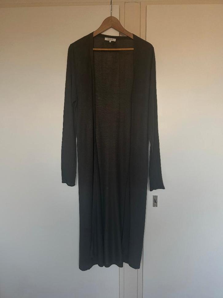 Donkergroen, dun, lang vest Sandwich maat M, Kleding | Dames, Truien en Vesten, Gedragen, Maat 38/40 (M), Groen, Ophalen of Verzenden